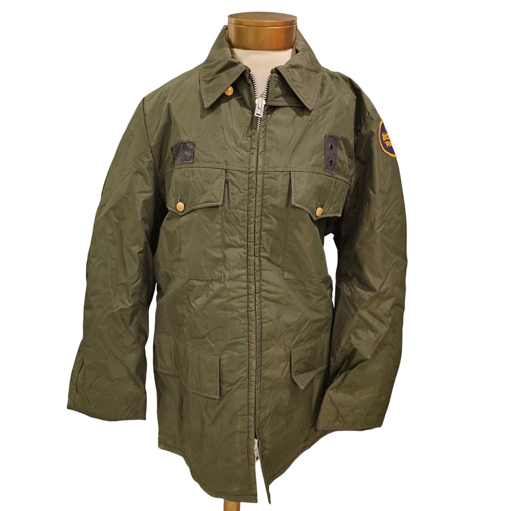 Vintage 60s Butwin US Border Patrol Uniform Jacket Olive Green Mens Medium NOS